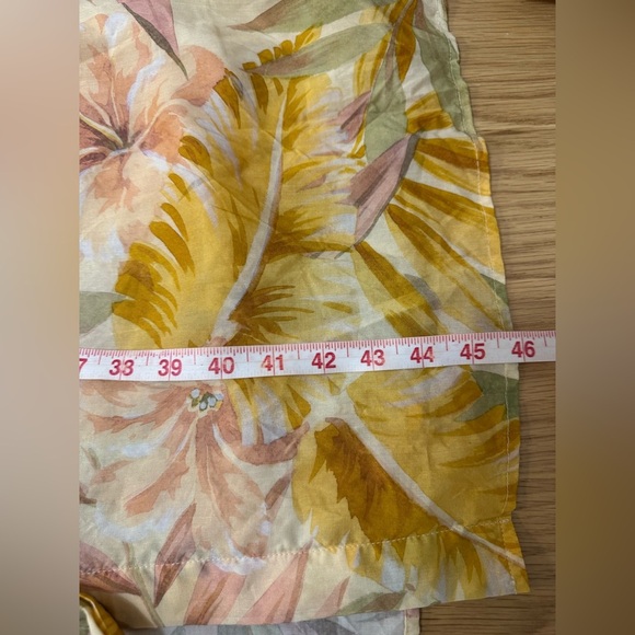 COS Floral Print V-Neck Midi Dress Yellow Sepia TENCEL Lyocell Size 4 US - Picture 8 of 9